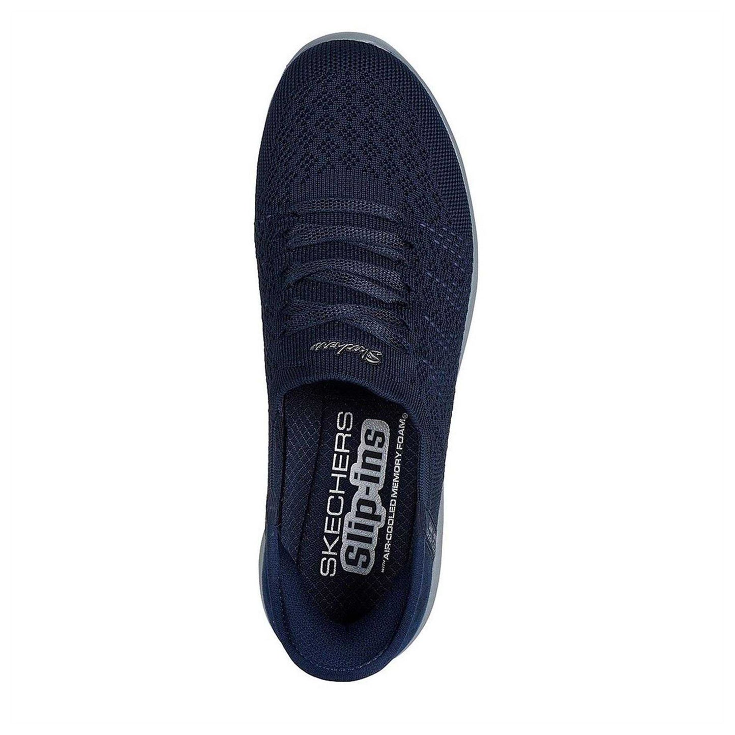 Navy - Lifestyle - Skechers Womens-Ladies Arya Swiftly Slip-on Relaxed Fit Trainers