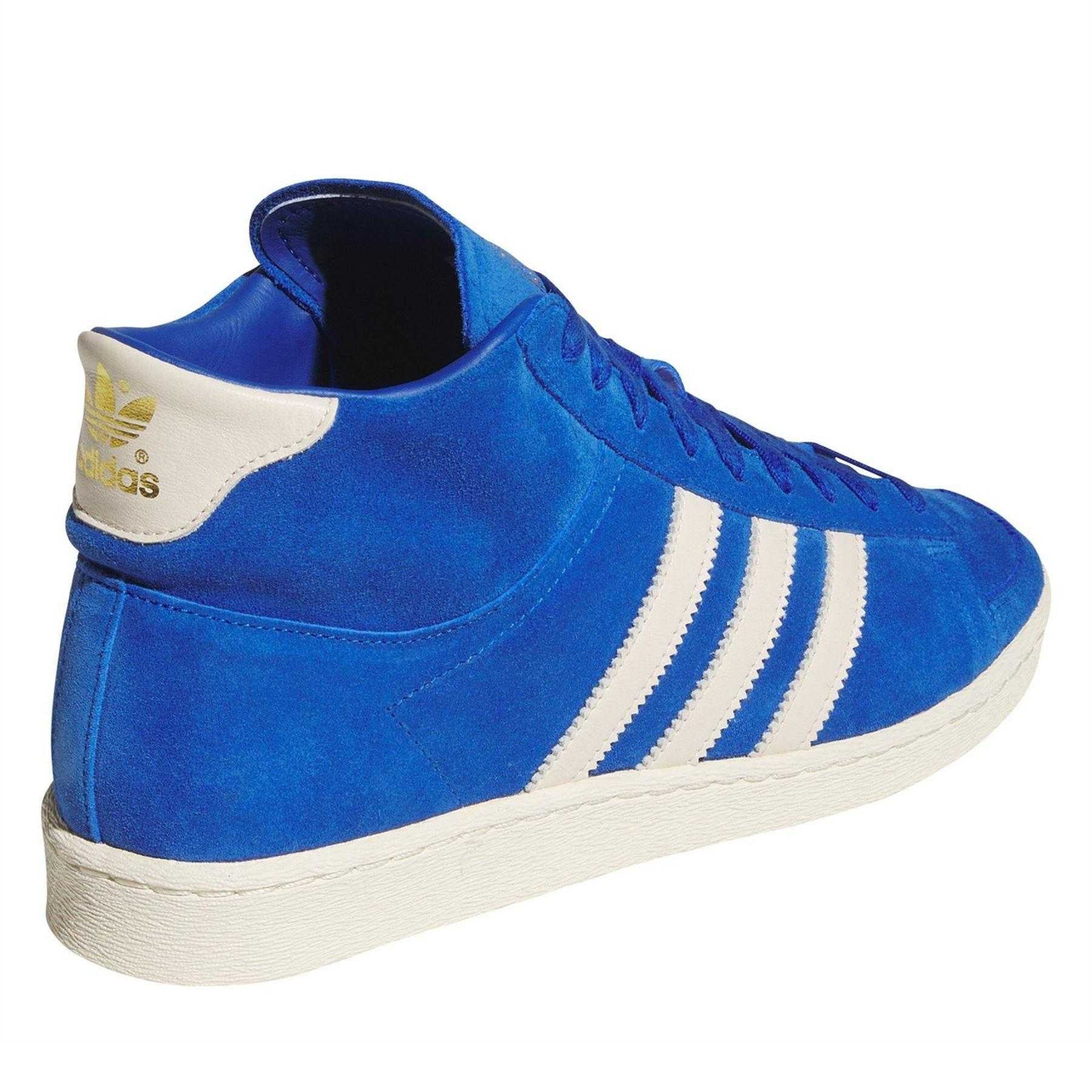 Team Royal Blue - Back - Adidas Mens Jabbar Suede High-top Basketball Trainers