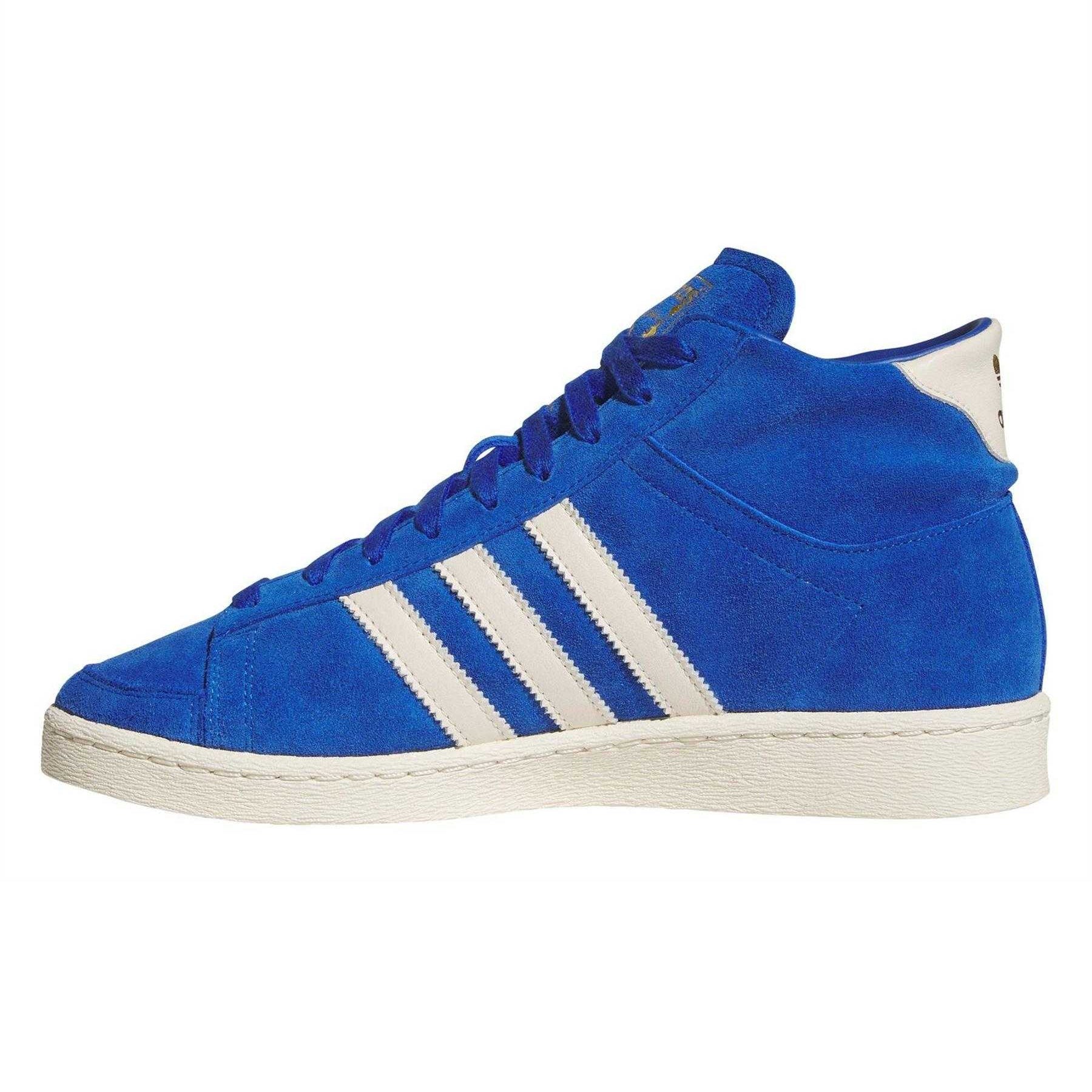 Team Royal Blue - Side - Adidas Mens Jabbar Suede High-top Basketball Trainers