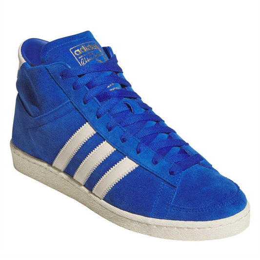 Team Royal Blue - Front - Adidas Mens Jabbar Suede High-top Basketball Trainers