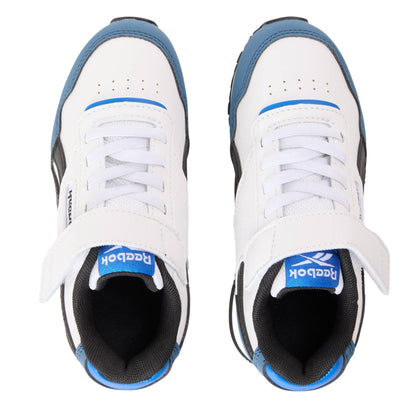 White-Blue - Side - Reebok Childrens-Kids Glide Trainers