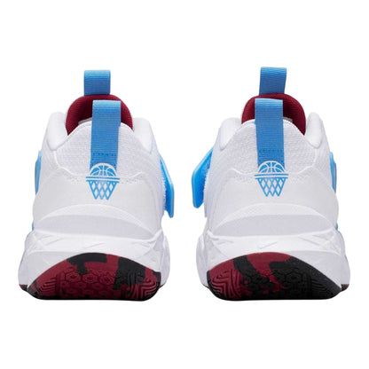 White-Blue - Back - Nike Childrens-Kids Hustle D 12 Basketball Shoes