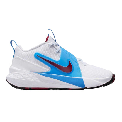 White-Blue - Front - Nike Childrens-Kids Hustle D 12 Basketball Shoes