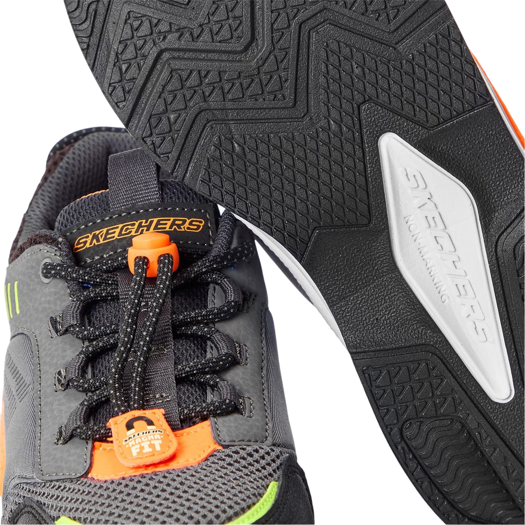 Charcoal Grey - Lifestyle - Skechers Childrens-Kids Ultrasurge Trainers