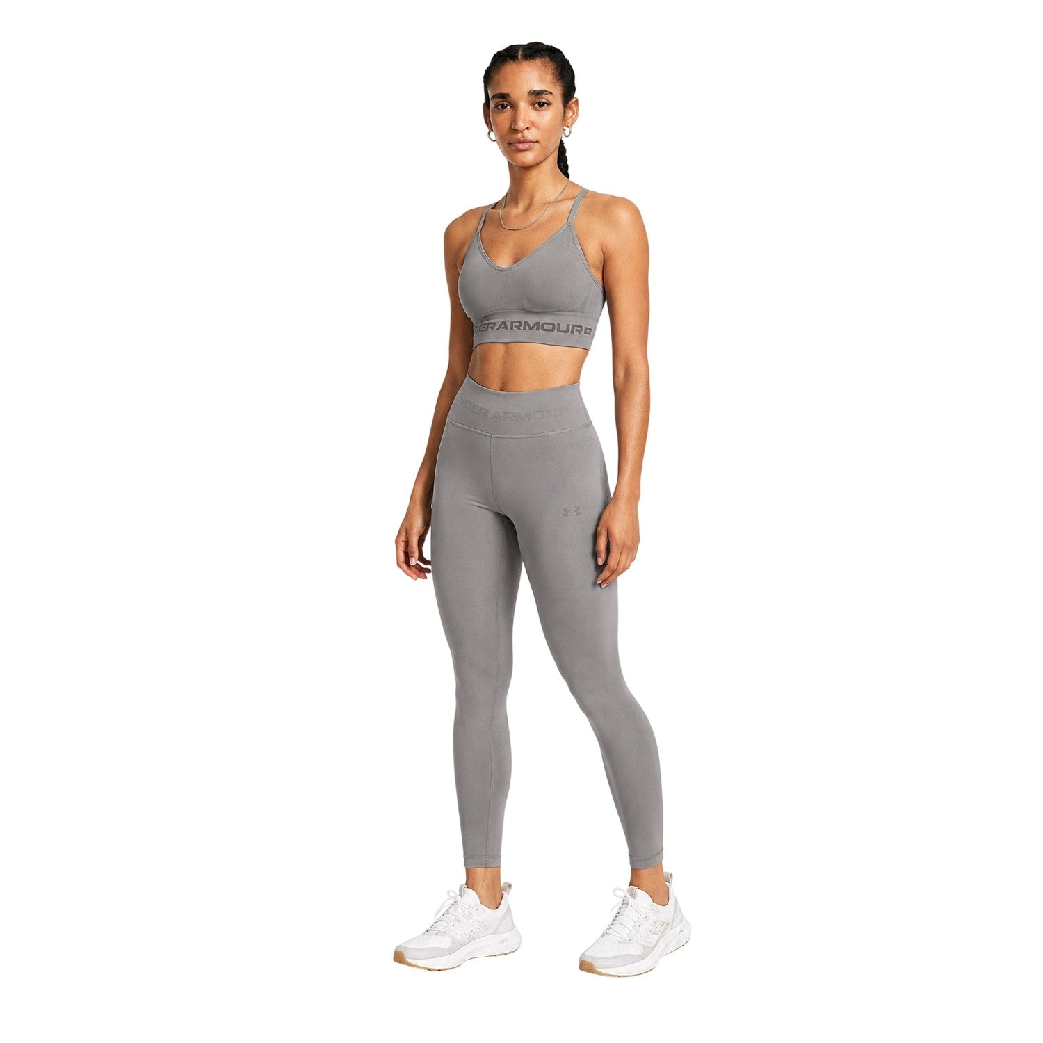 Pewter - Lifestyle - Under Armour Womens-Ladies Low Impact Sports Bra