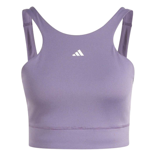 Purple - Front - Adidas Womens-Ladies Medium Impact Snug Fit Sports Bra