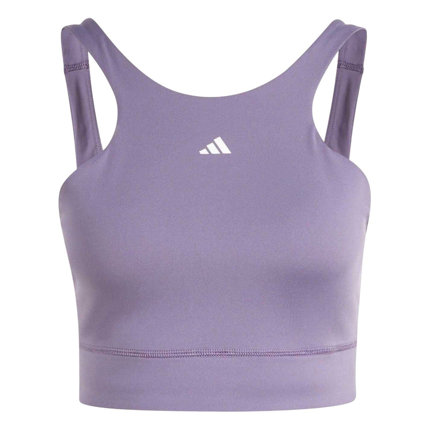 Purple - Front - Adidas Womens-Ladies Medium Impact Snug Fit Sports Bra