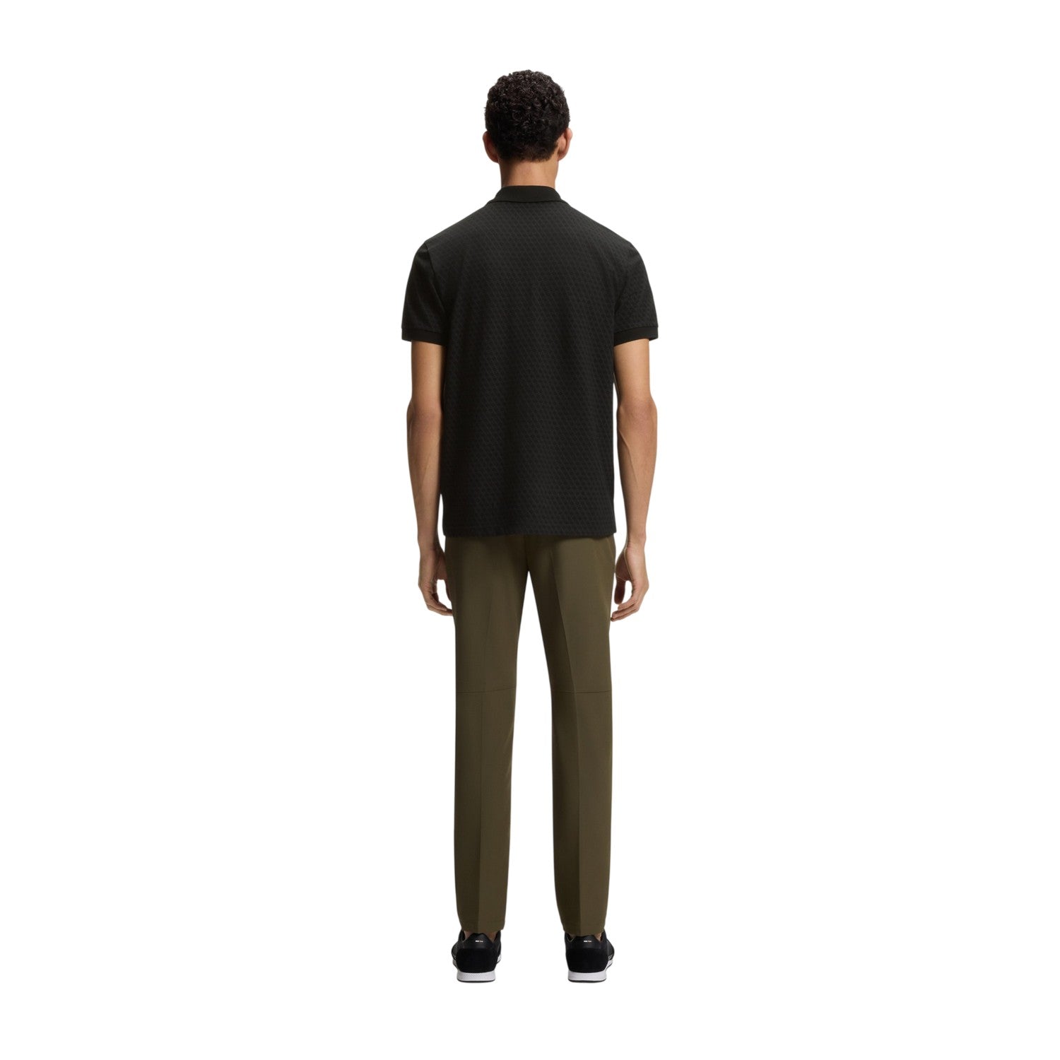 Black - Back - Boss Mens Pique Polo Shirt