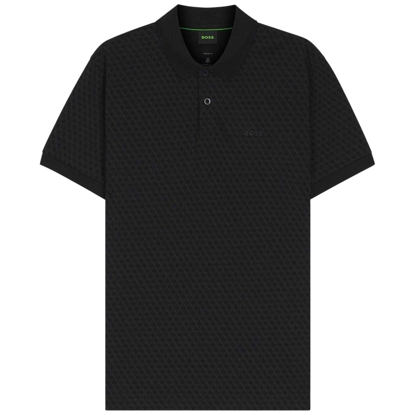 Black - Front - Boss Mens Pique Polo Shirt