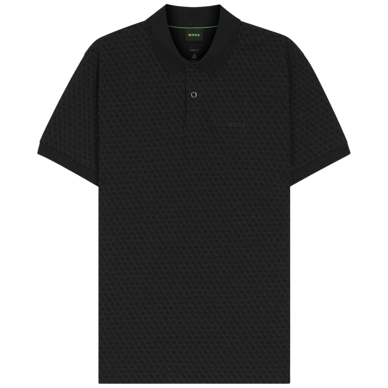 Black - Front - Boss Mens Pique Polo Shirt
