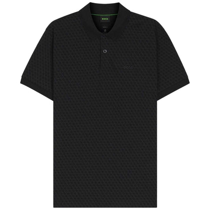 Black - Front - Boss Mens Pique Polo Shirt