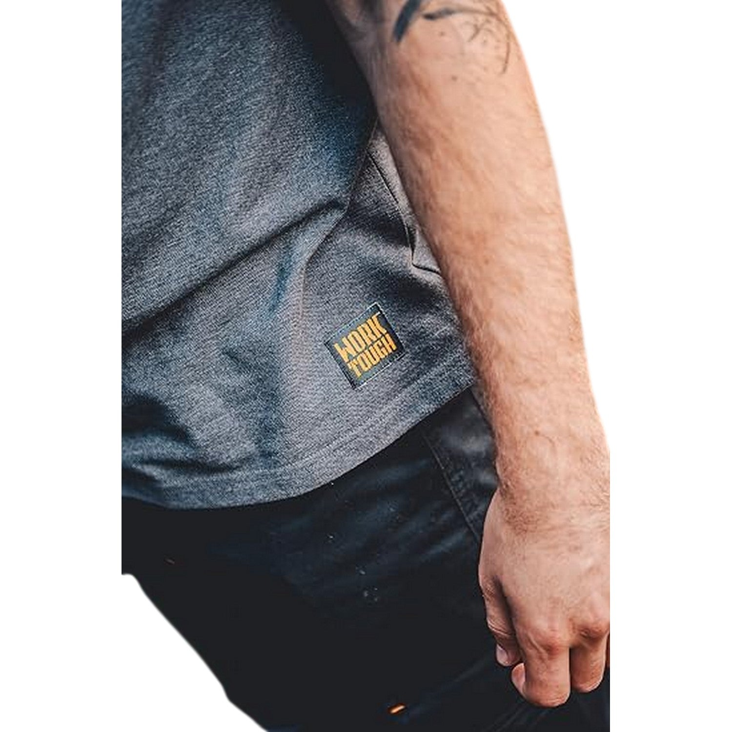 Grey - Lifestyle - Worktough Mens Contrast Pique Polo Shirt