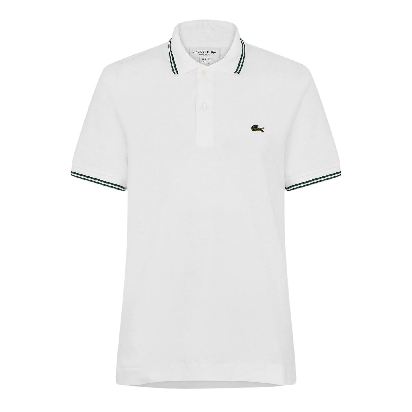White - Front - Lacoste Womens-Ladies Tipped Slim Short-Sleeved Polo Shirt