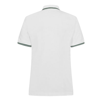 White - Back - Lacoste Womens-Ladies Tipped Slim Short-Sleeved Polo Shirt