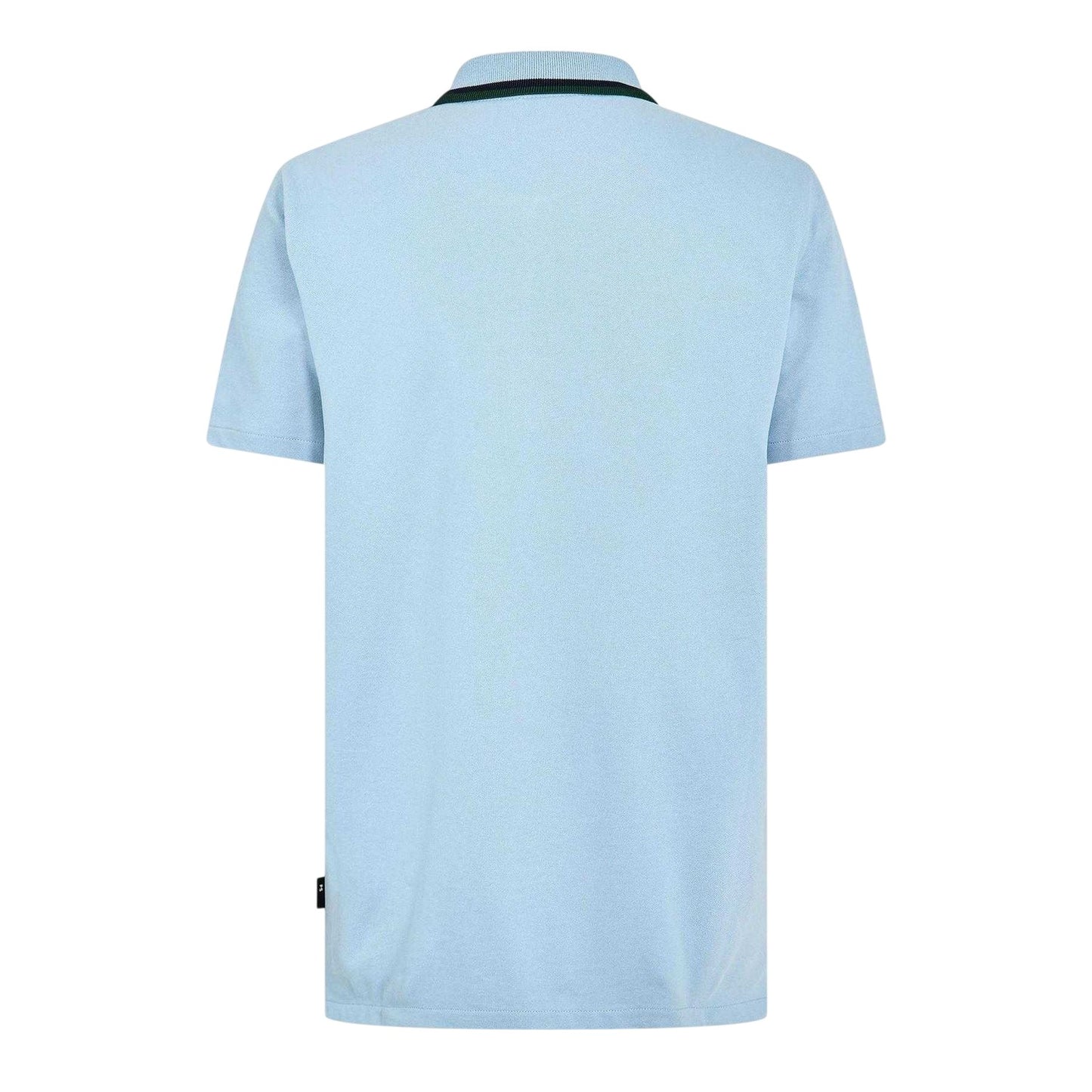 Blue - Back - Paul Smith Mens Zipped Tailored Short-Sleeved Polo Shirt