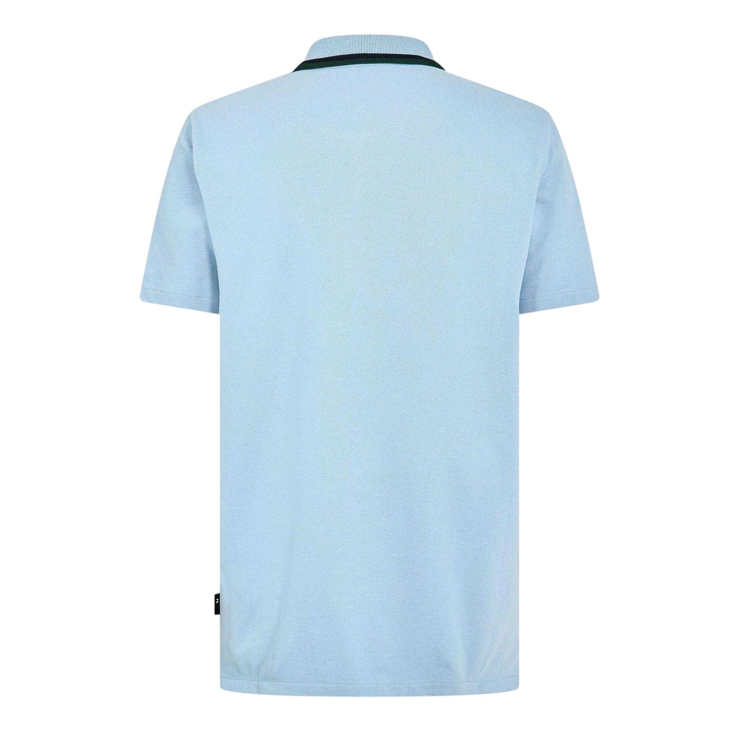 Blue - Back - Paul Smith Mens Zipped Tailored Short-Sleeved Polo Shirt
