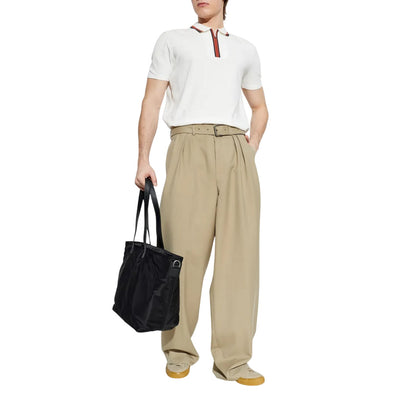 White - Lifestyle - Paul Smith Mens Zipped Tailored Short-Sleeved Polo Shirt