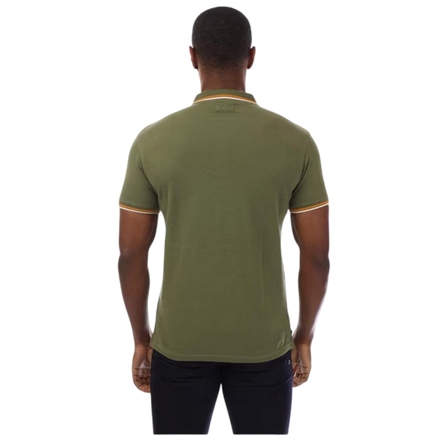 Green-White - Back - Aquascutum Mens Slim Short-Sleeved Polo Shirt