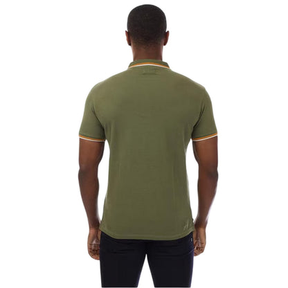 Green-White - Back - Aquascutum Mens Slim Short-Sleeved Polo Shirt