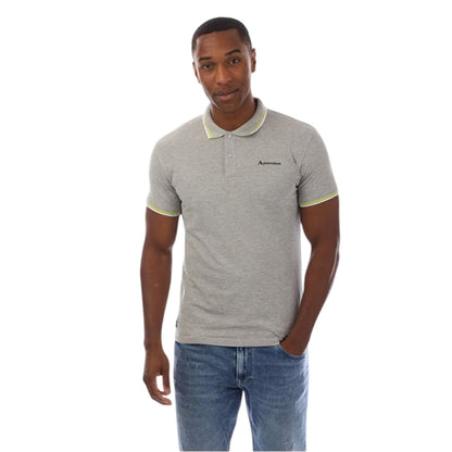 Grey - Front - Aquascutum Mens Slim Short-Sleeved Polo Shirt