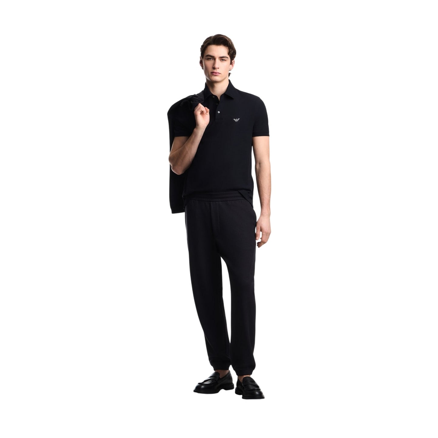 Navy - Lifestyle - Emporio Armani Mens Embroidered Short-Sleeved Polo Shirt