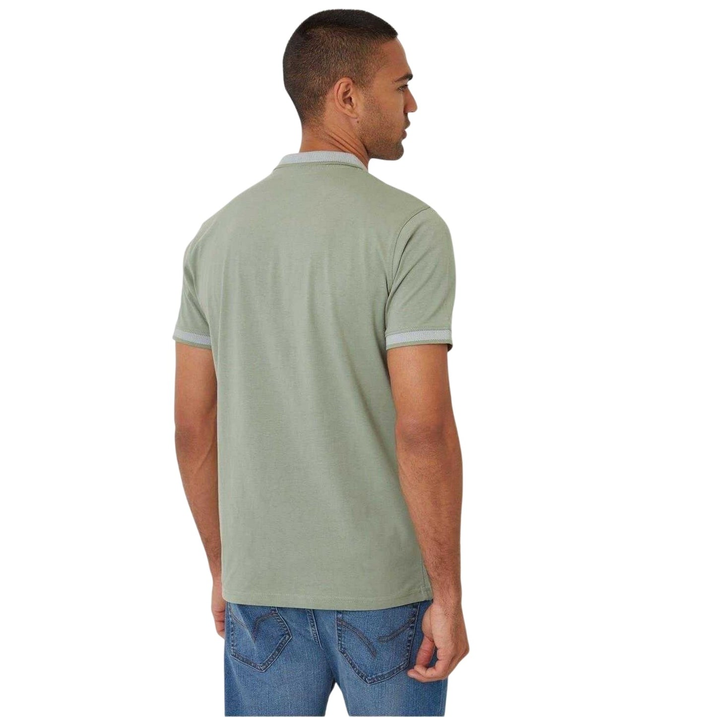 Sage - Back - Threadbare Mens Shandy Nocturnal Polo Shirt