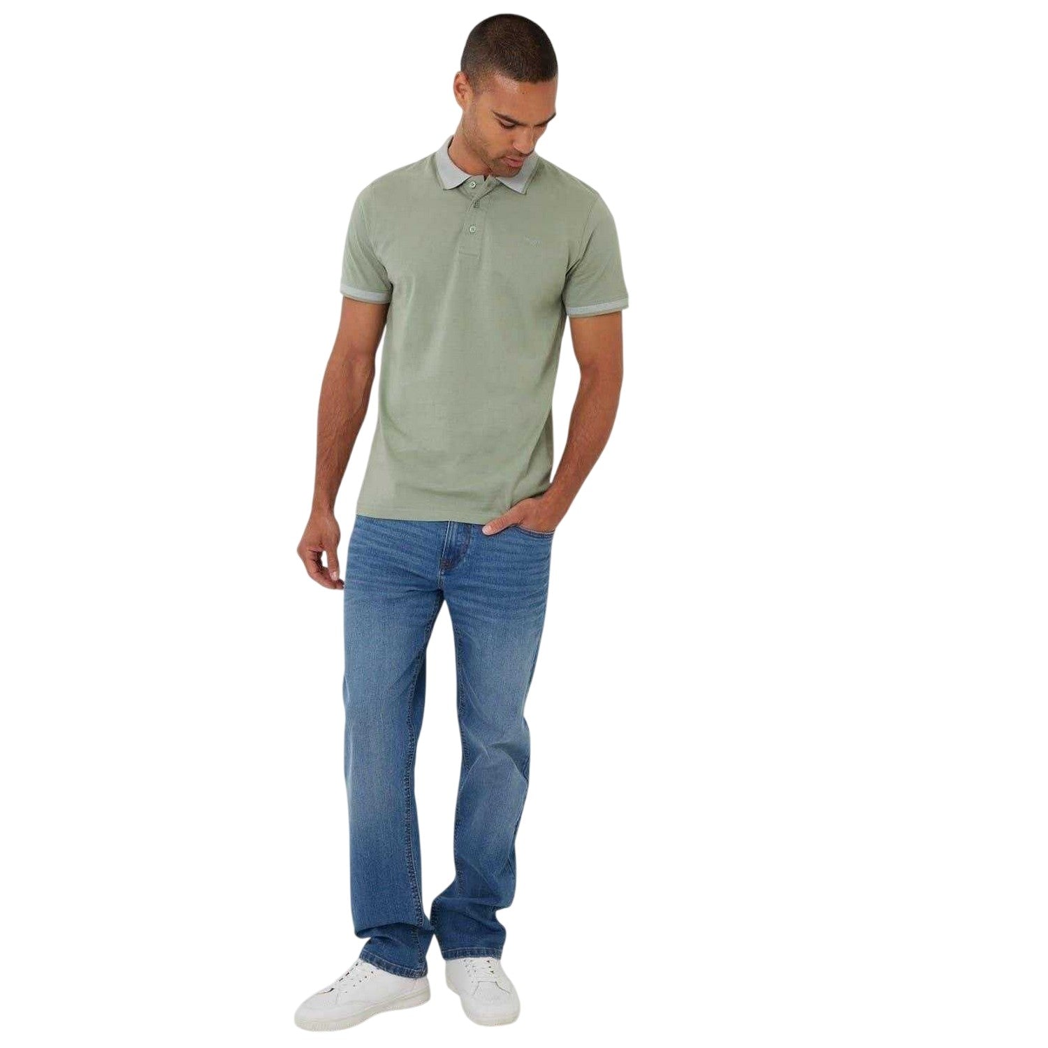 Sage - Lifestyle - Threadbare Mens Shandy Nocturnal Polo Shirt