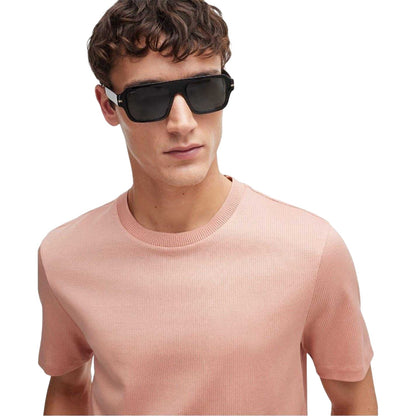 Pink - Side - Boss Mens Tiburt 406 T-Shirt