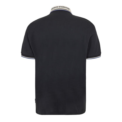 Deep Navy - Back - Armani Exchange Mens Short-Sleeved Polo Shirt