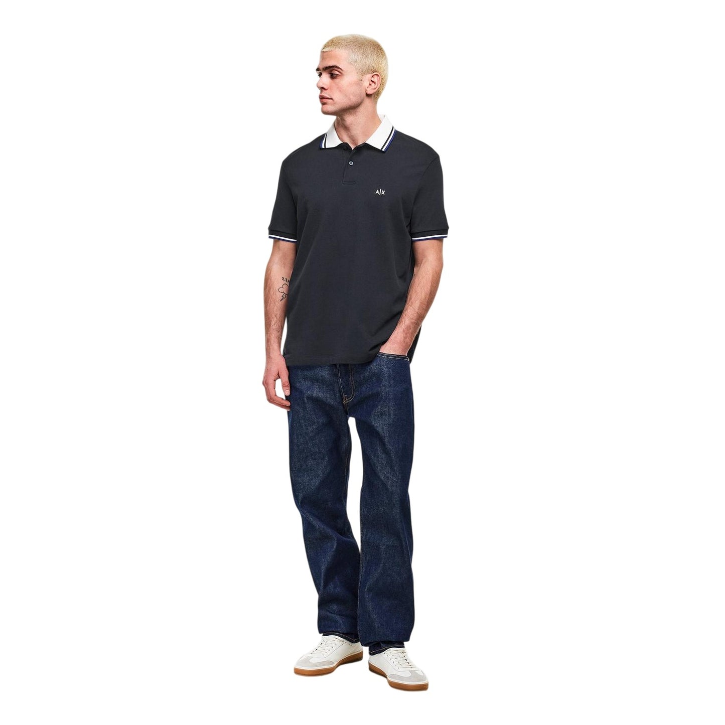 Deep Navy - Lifestyle - Armani Exchange Mens Short-Sleeved Polo Shirt