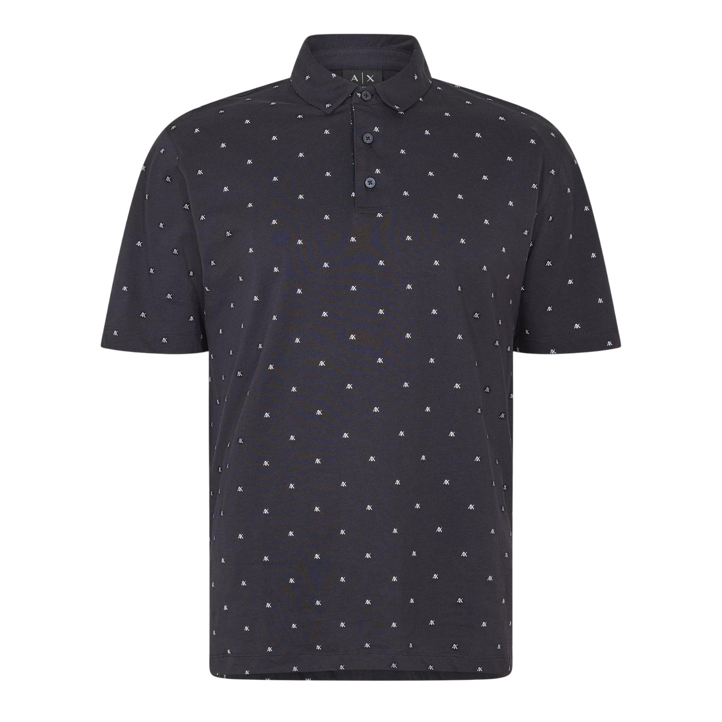 Navy - Front - Armani Exchange Mens Short-Sleeved Polo Shirt
