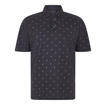 Navy - Front - Armani Exchange Mens Short-Sleeved Polo Shirt