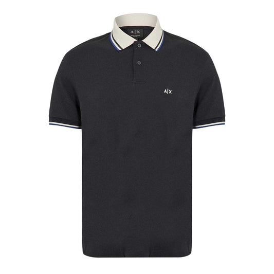 Deep Navy - Front - Armani Exchange Mens Short-Sleeved Polo Shirt