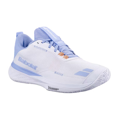 White-Blue - Front - Babolat Womens-Ladies SFX Evo Tennis Shoes