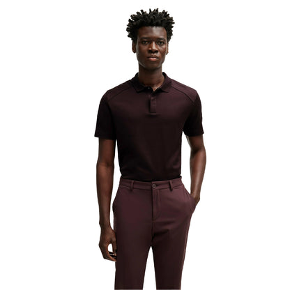 Red - Side - Boss Mens Parlay Polo Shirt