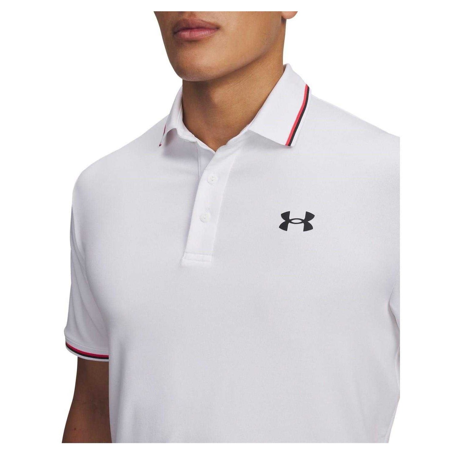 White - Side - Under Armour Mens Playoff 3.0 Polo Shirt