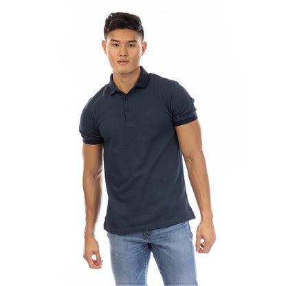 Navy - Front - Peter Werth Mens Cosway Collared Polo Shirt