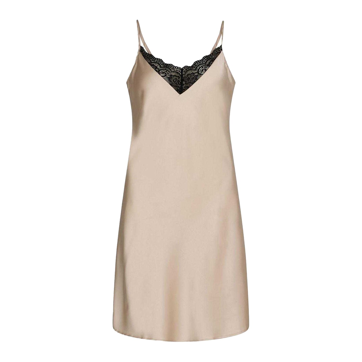 Moonlight - Front - CCDK Copenhagen Womens-Ladies Laura Lace Trim Nightdress