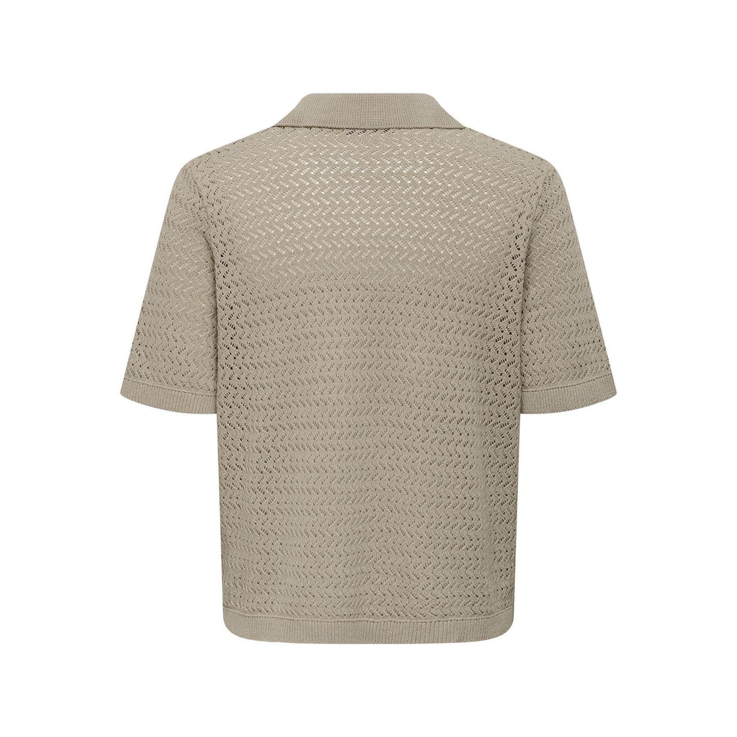 String - Back - Only Mens Knitted Short-Sleeved Polo Shirt