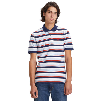 Navy-White - Front - Levis Mens Housemark Slim Polo Shirt