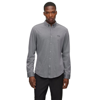 Navy - Front - Boss Mens Biado_R Shirt