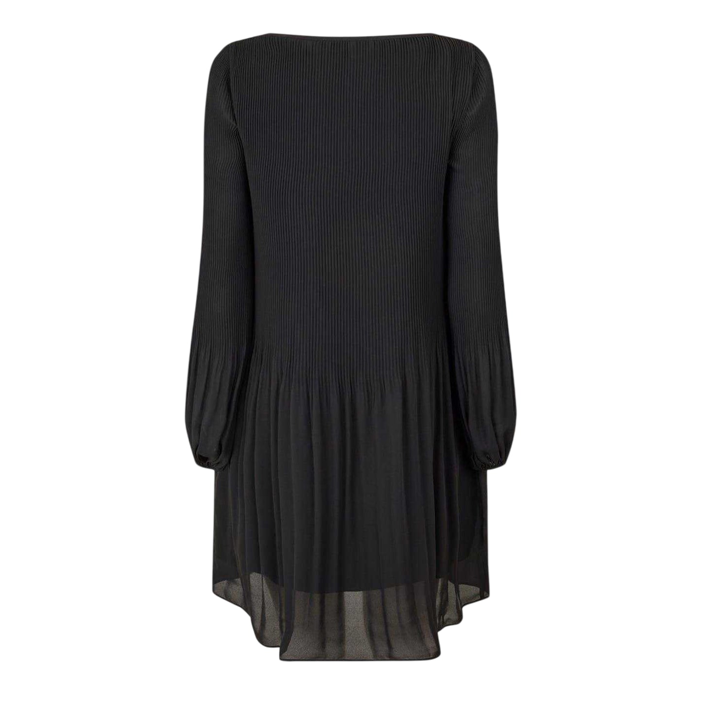 Black - Back - Boss Womens-Ladies Knee Length Long-Sleeved Dress