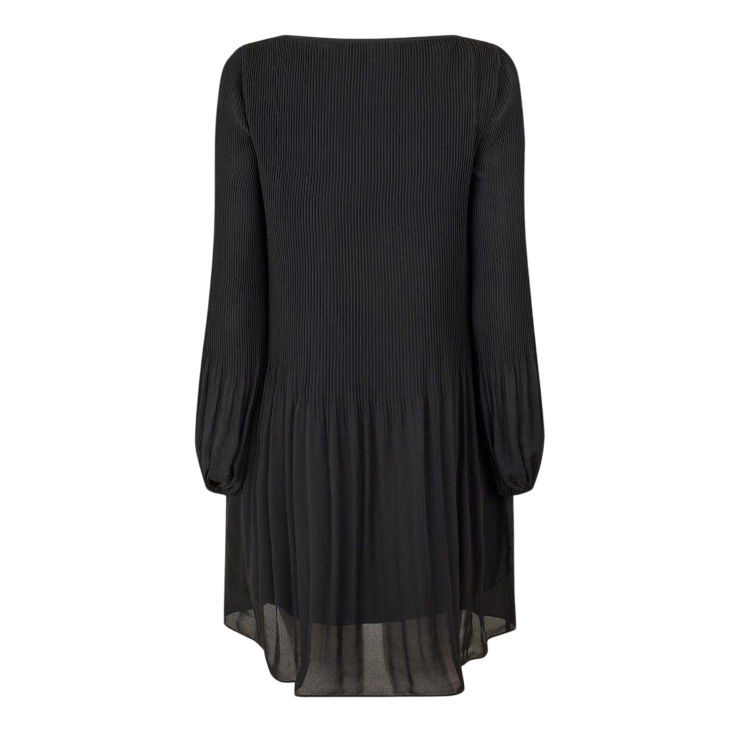 Black - Back - Boss Womens-Ladies Knee Length Long-Sleeved Dress