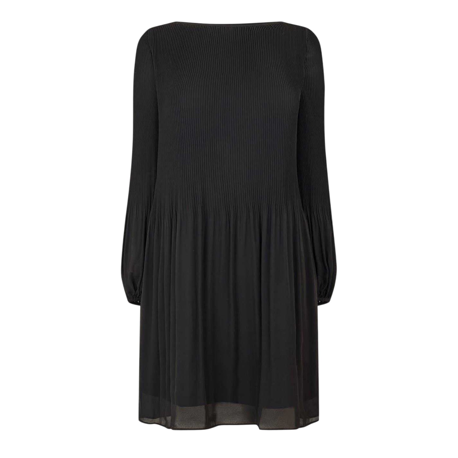 Black - Front - Boss Womens-Ladies Knee Length Long-Sleeved Dress