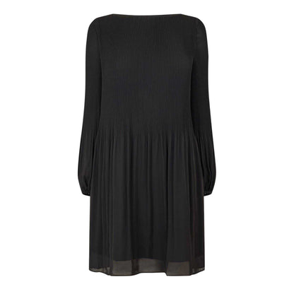 Black - Front - Boss Womens-Ladies Knee Length Long-Sleeved Dress