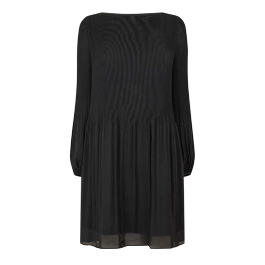 Black - Front - Boss Womens-Ladies Knee Length Long-Sleeved Dress