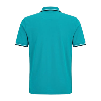 Blue - Back - Boss Mens Paddy Short-Sleeved Polo Shirt