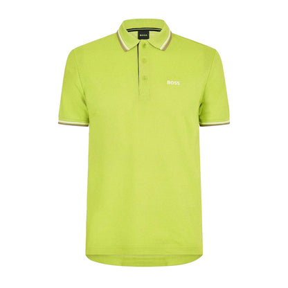 Pastel Green - Front - Boss Mens Paddy Short-Sleeved Polo Shirt
