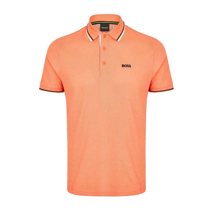Red - Front - Boss Mens Paddy Short-Sleeved Polo Shirt
