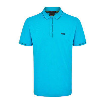 Turquoise-Aqua - Front - Boss Mens Paddy Short-Sleeved Polo Shirt